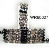 36inch Black Pearl ,Magnetic Wrap Bracelet Necklace All in One Set